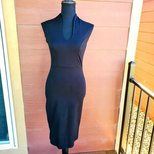 Rolla Coster Bodycon Dress Black Sheath Knit Stretch Juniors Size Small NWOT